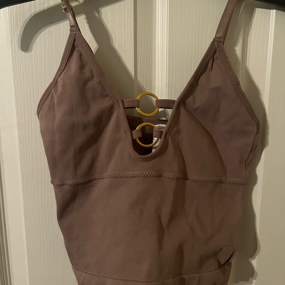 dusty rose crop top